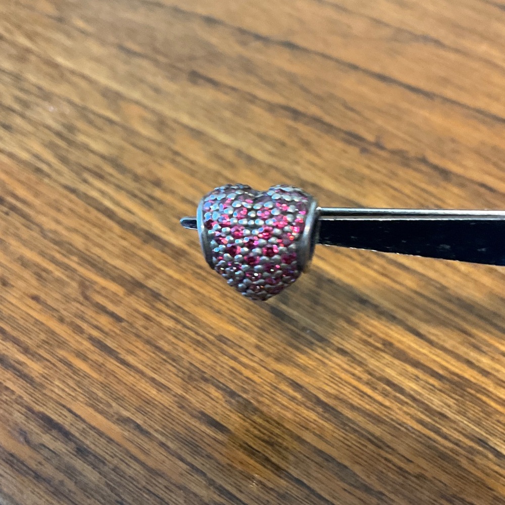 Pandora Pink and Silver Heart Bracelet Charm
